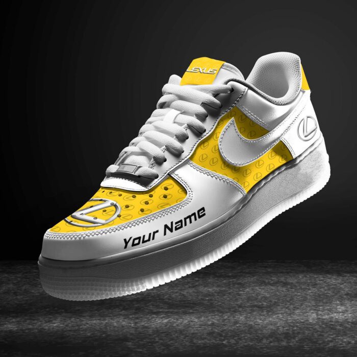 Lexus Yellow Air Force 1 Sneakers AF1 Limited Shoes For Cars Fan LAF2354