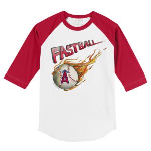 Los Angeles Angels Fastball 3/4 Red Sleeve Raglan Shirt