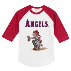 Los Angeles Angels Kate the Catcher 3/4 Red Sleeve Raglan Shirt