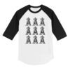 Los Angeles Angels Logo Grid 3/4 Black Sleeve Raglan Shirt