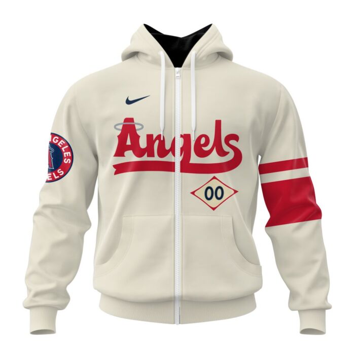 Los Angeles Angels MLB Personalized 2024 City Connect 3D Zip Hoodie CCN1039