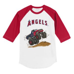 Los Angeles Angels Monster Truck 3/4 Red Sleeve Raglan Shirt