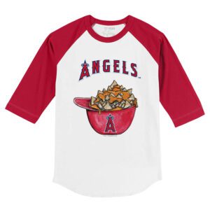 Los Angeles Angels Nacho Helmet 3/4 Red Sleeve Raglan Shirt