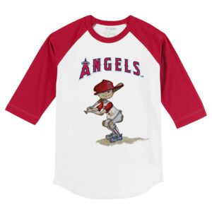 Los Angeles Angels Slugger 3/4 Red Sleeve Raglan Shirt