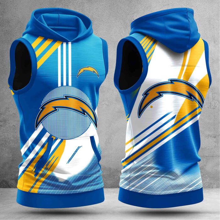 Los Angeles Chargers Men Workout Hoodie Tank Tops WHT1563
