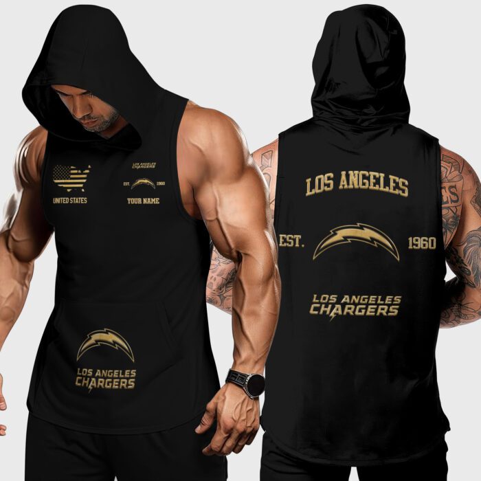 Los Angeles Chargers NFL Personalized Workout Hoodie Tank Tops WHT1237