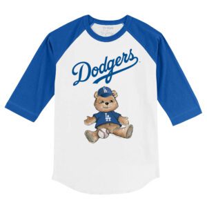 Los Angeles Dodgers Boy Teddy 3/4 Royal Blue Sleeve Raglan Shirt
