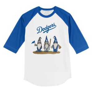 Los Angeles Dodgers Gnomes 3/4 Royal Blue Sleeve Raglan Shirt