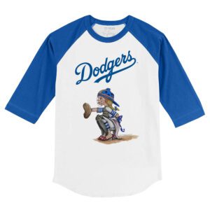 Los Angeles Dodgers Kate the Catcher 3/4 Royal Blue Sleeve Raglan Shirt