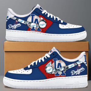 Los Angeles Dodgers MLB Team Logo Fan Air Force 1 Shoes WMA1127