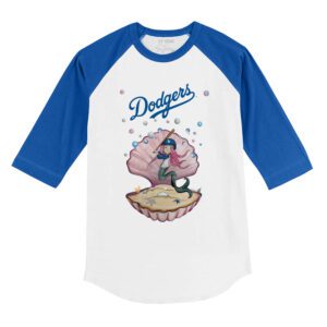 Los Angeles Dodgers Mermaid 3/4 Royal Blue Sleeve Raglan Shirt