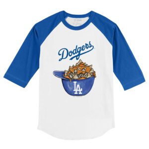 Los Angeles Dodgers Nacho Helmet 3/4 Royal Blue Sleeve Raglan Shirt