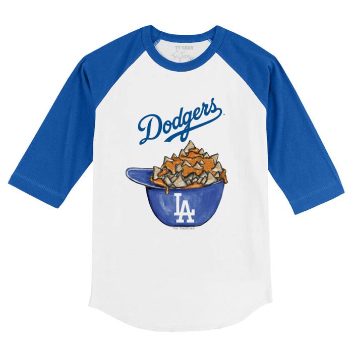 Los Angeles Dodgers Nacho Helmet 3/4 Royal Blue Sleeve Raglan Shirt