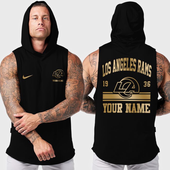 Los Angeles Rams NFL Personalized Men Workout Hoodie Tank Tops WHT1306