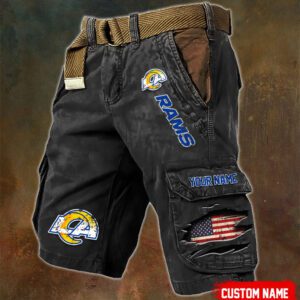 Los Angeles Rams NFL Vintage Pocket Print Cargo Shorts V2 MCS1215