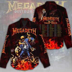 Megadeth Band Women Casual Shirt 3D Linen Shirt GWS1138