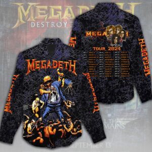 Megadeth Band Women Casual Shirt 3D Linen Shirt GWS1148