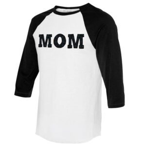 Miami Marlins Mom 3/4 Black Sleeve Raglan Shirt