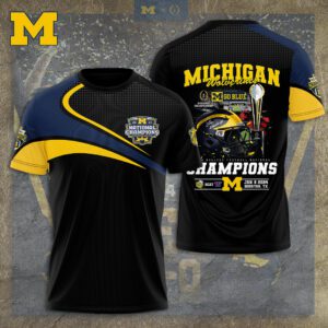 Michigan Wolverines Football 3D Unisex T-Shirt GUD1355
