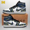 Michigan Wolverines Football Air Jordan 1 Sneaker JD1 Shoes For Fans GSS1061