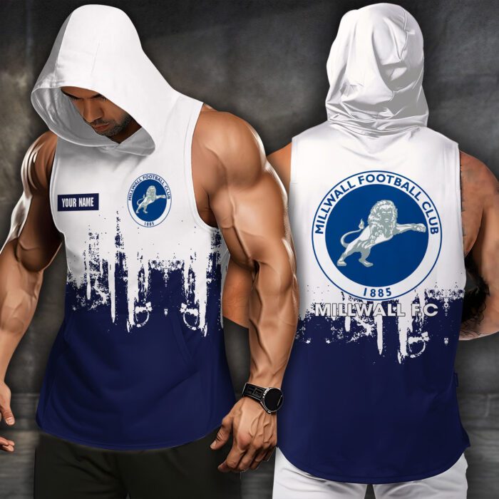 Millwall F.C Men Workout Hoodie Tank Tops WHT1509