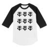 Minnesota Twins Logo Grid 3/4 Black Sleeve Raglan Shirt