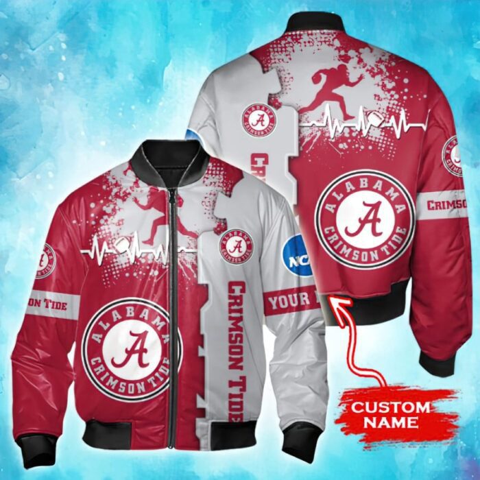 NCAA Alabama Crimson Tide Custom Name Bomber Jacket