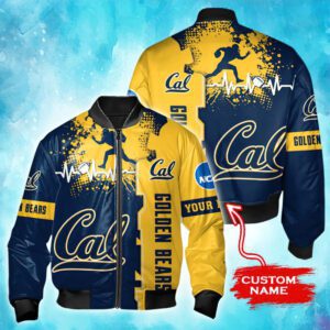 NCAA California Golden Bears Tide Custom Name Bomber Jacket