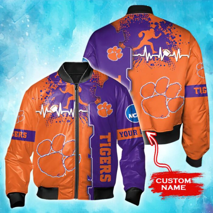 NCAA Clemson Tigers Custom Name Bomber Jacket