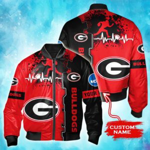 NCAA Georgia Bulldogs Custom Name Bomber Jacket