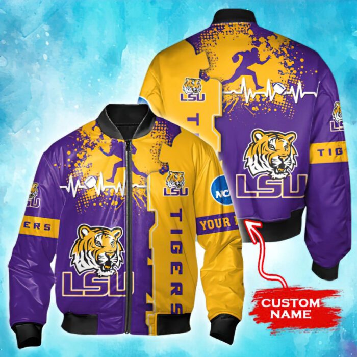 NCAA LSU Tigers Custom Name Bomber Jacket