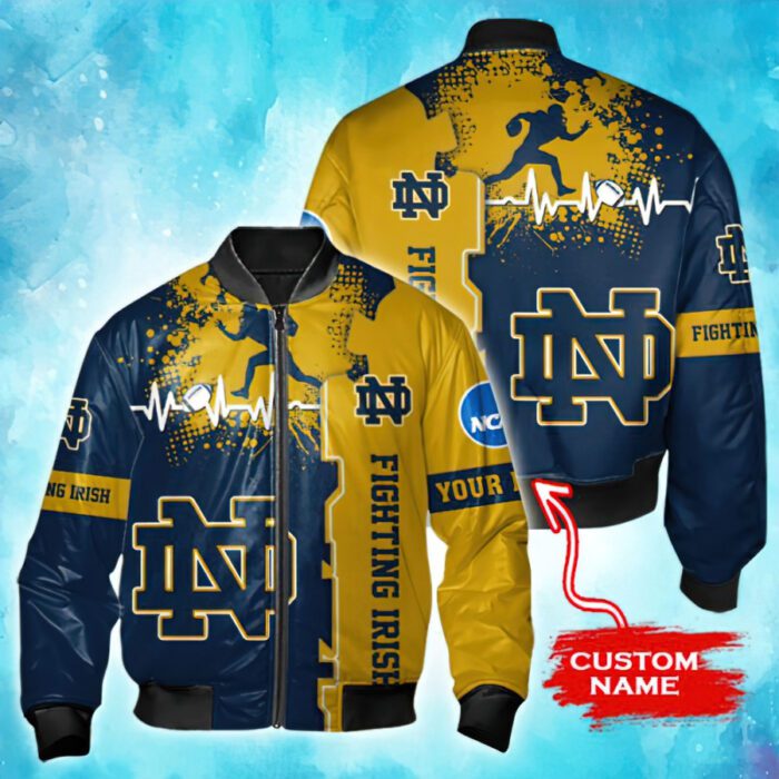 NCAA Notre Dame Fighting Irish Custom Name Bomber Jacket