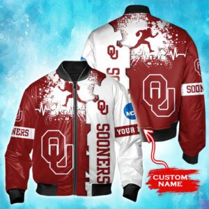 NCAA Oklahoma Sooners Custom Name Bomber Jacket