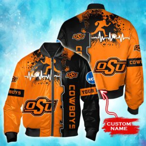 NCAA Oklahoma State Cowboys Custom Name Bomber Jacket