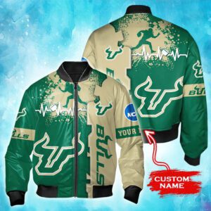 NCAA South Florida Bulls Tide Custom Name Bomber Jacket