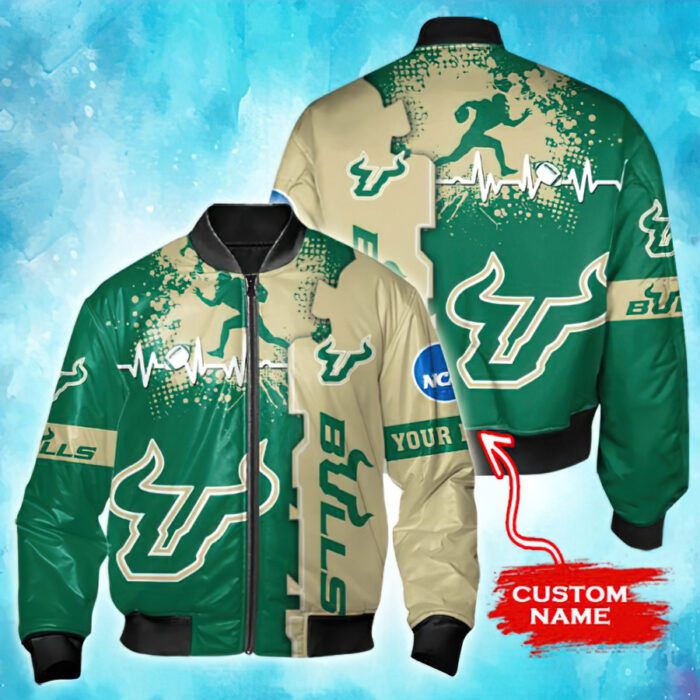 NCAA South Florida Bulls Tide Custom Name Bomber Jacket