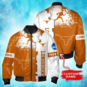 NCAA Texas Longhorns Custom Name Bomber Jacket