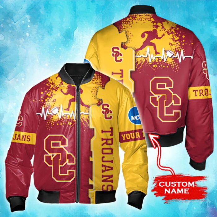 NCAA USC Trojans Tide Custom Name Bomber Jacket