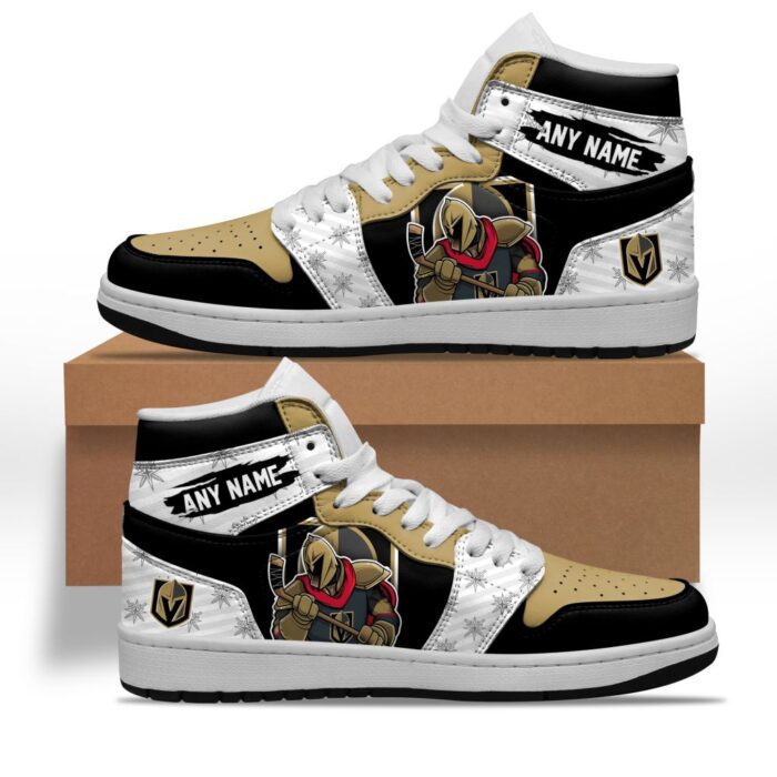 NHL Vegas Golden Knights Team Mascot Design Jordan High Top Sneakers JD1 Shoes FJD1016