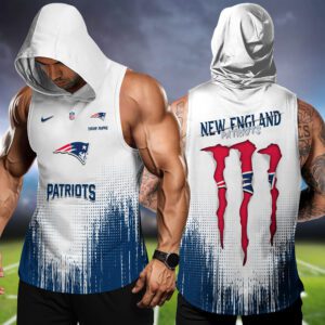 New England Patriots NFL Hoodie Tank Top Workout Outfit WHT1179