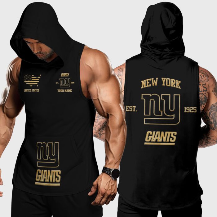 New York Giants NFL Personalized Workout Hoodie Tank Tops WHT1246