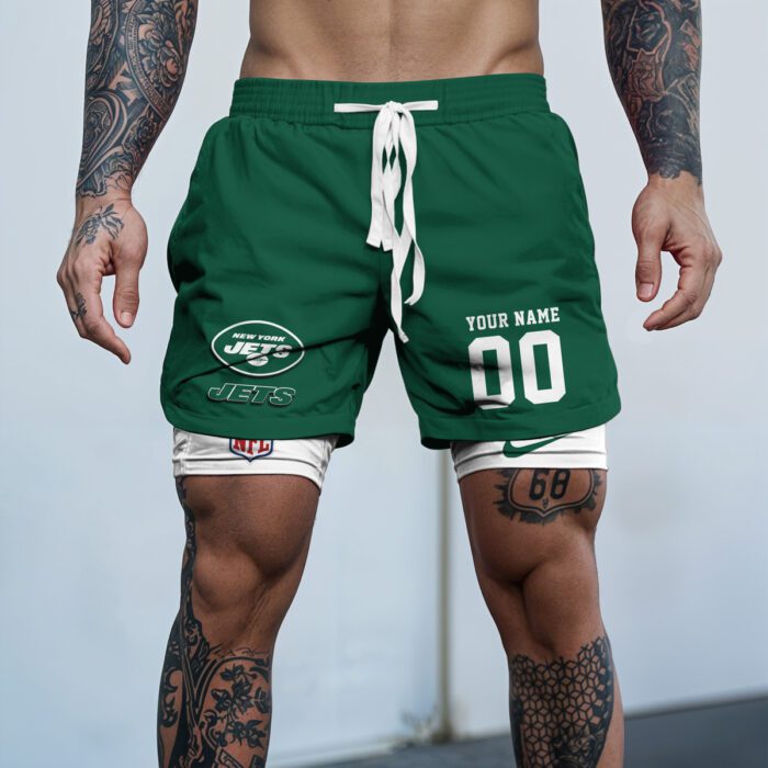 New York Jets NFL New Personalized Double Layer Shorts WDS1023