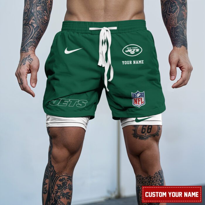 New York Jets NFL Personalized Double Layer Shorts For Fans WDS1086