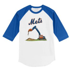 New York Mets Excavator 3/4 Royal Blue Sleeve Raglan Shirt