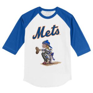 New York Mets Kate the Catcher 3/4 Royal Blue Sleeve Raglan Shirt