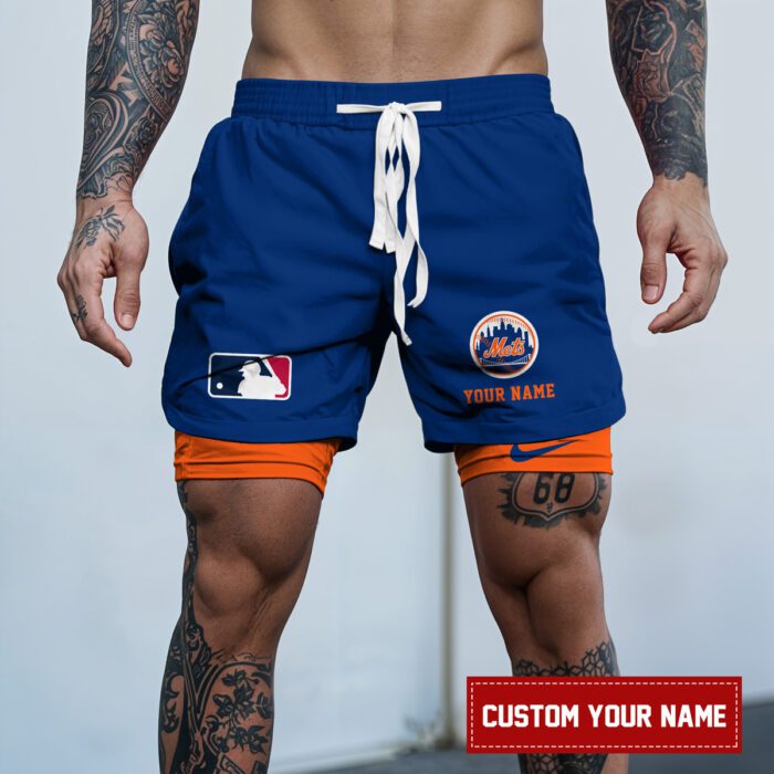 New York Mets MLB Personalized Double Layer Shorts WDS1144