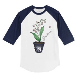 New York Yankees Ladybug 3/4 Navy Blue Sleeve Raglan Shirt