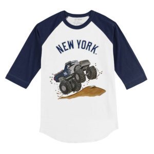 New York Yankees Monster Truck 3/4 Navy Blue Sleeve Raglan Shirt