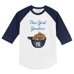 New York Yankees Nacho Helmet 3/4 Navy Blue Sleeve Raglan Shirt