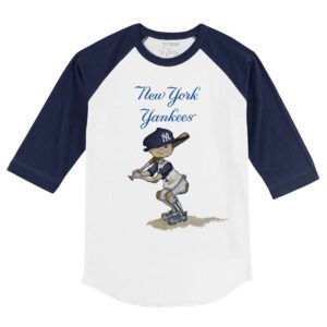 New York Yankees Slugger 3/4 Navy Blue Sleeve Raglan Shirt